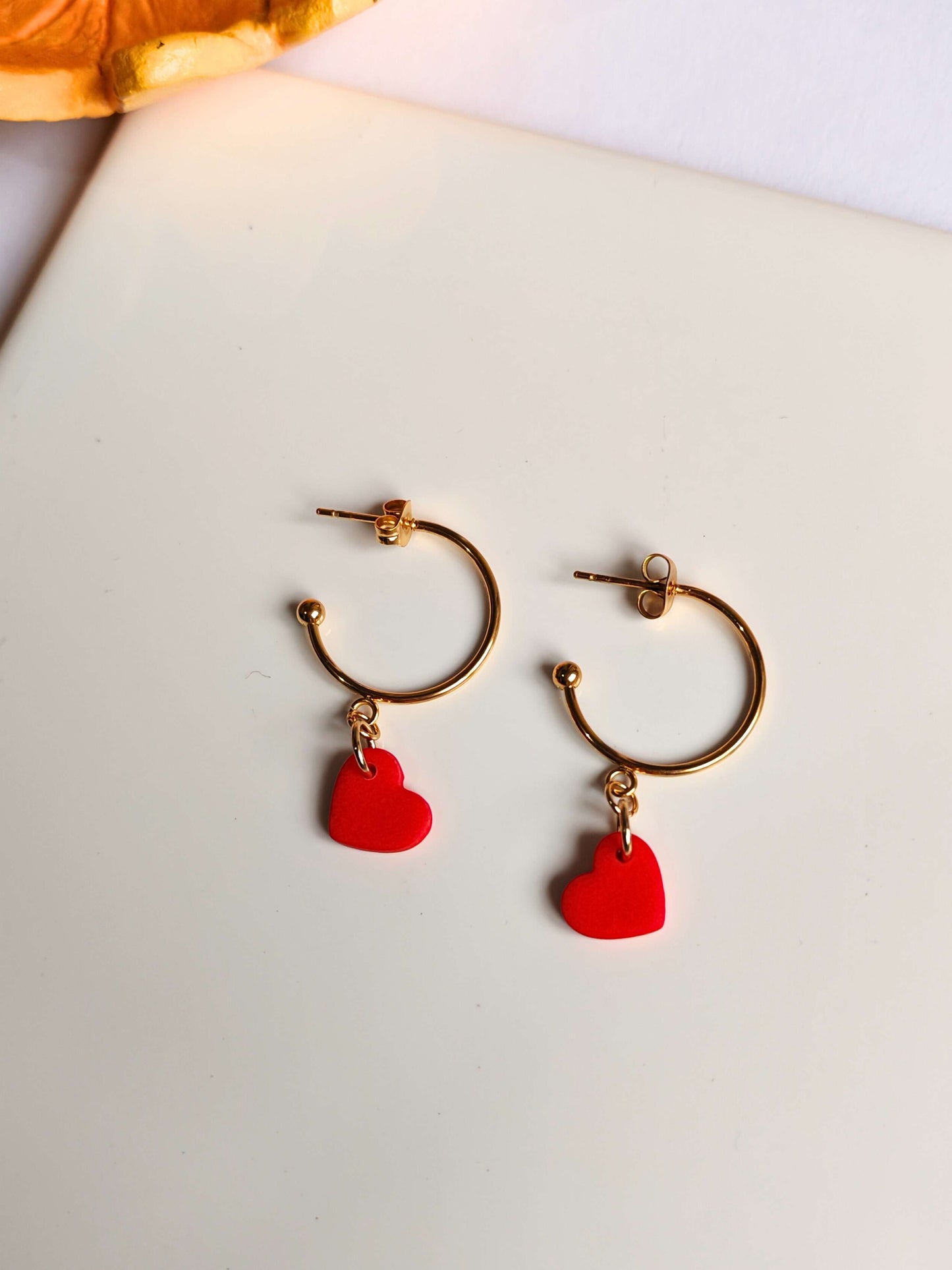 Boucles d'oreilles créoles ouvertes coeur
