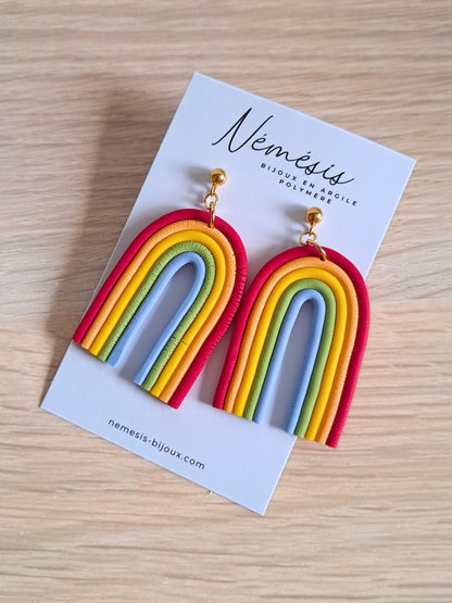 Boucles d'oreilles Arc en ciel