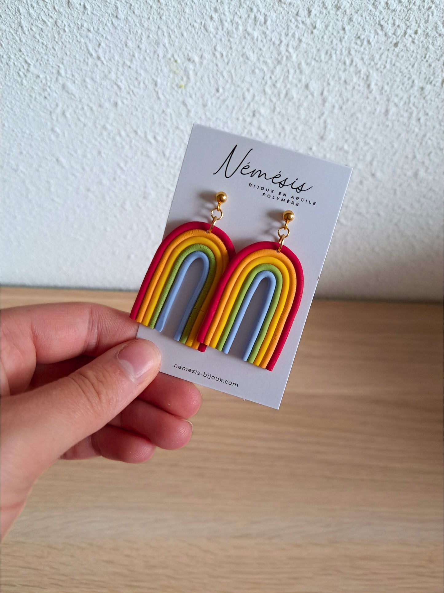 Boucles d'oreilles Arc en ciel