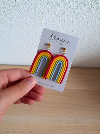 Boucles d'oreilles Arc en ciel