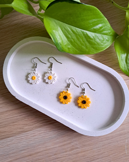 Boucles d'oreilles Mini Marguerite et Tournesol