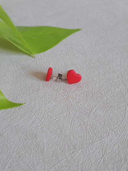 Clous d'oreilles Petit Coeur - 20 Couleurs au choix