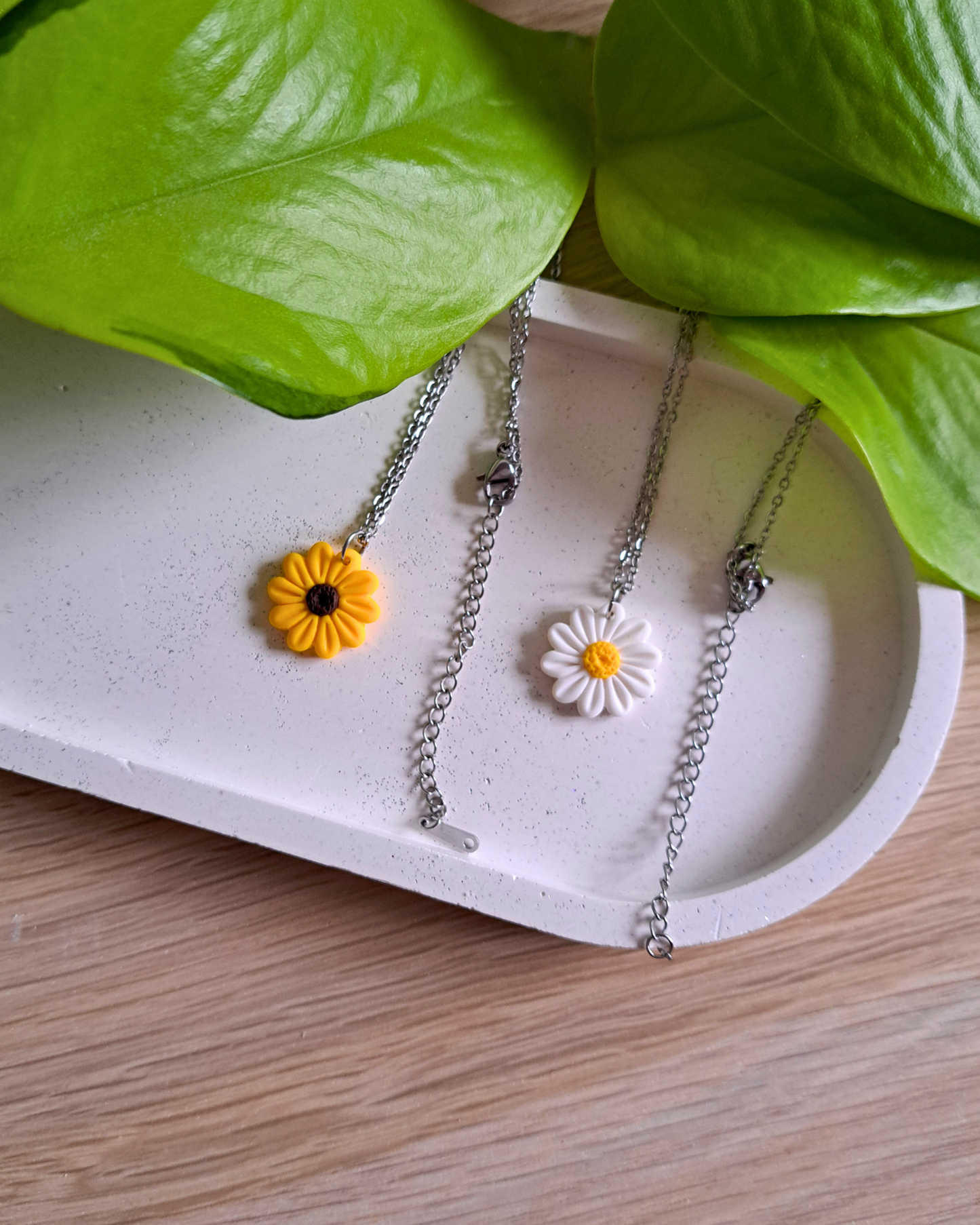 Collier Mini Marguerite et Tournesol