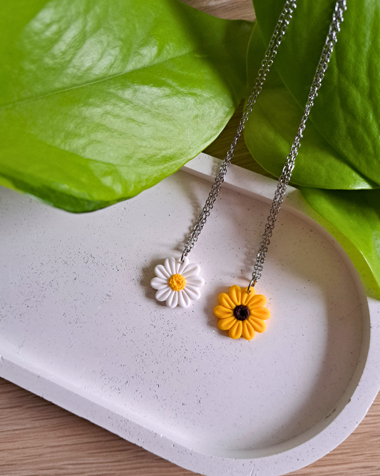 Collier Mini Marguerite et Tournesol