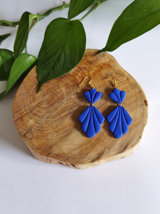 Boucles d'oreilles pendantes Evie - Bleu