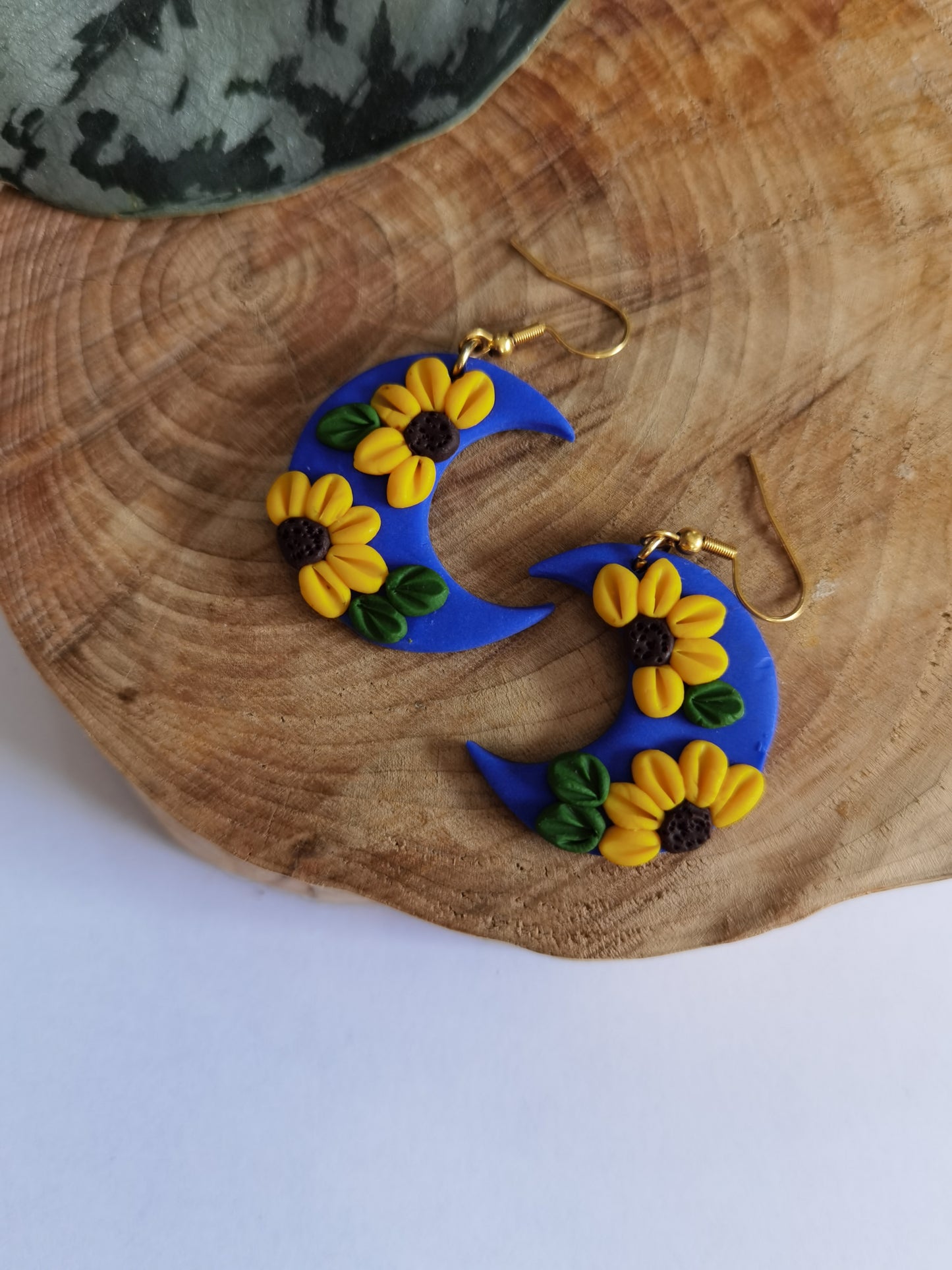 Boucles d'oreilles Lune & Tournesols