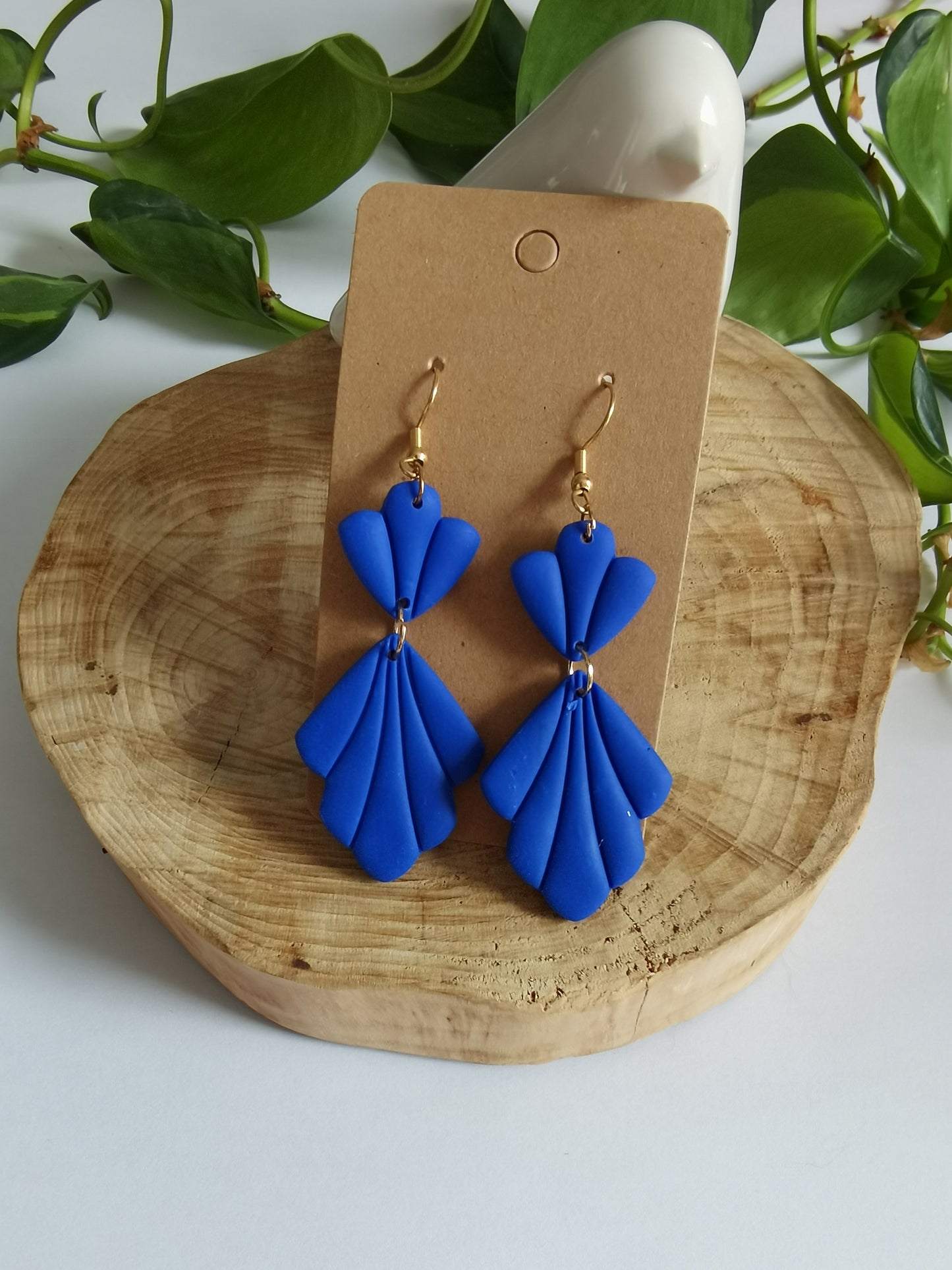 Boucles d'oreilles pendantes Evie - Bleu