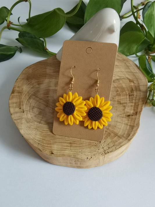 Boucles d'oreilles Tournesol