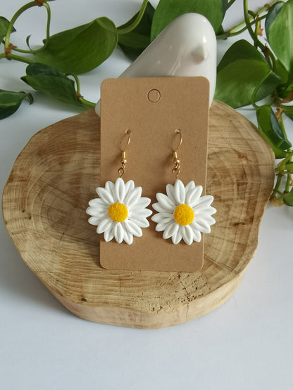 Boucles d'oreilles marguerite